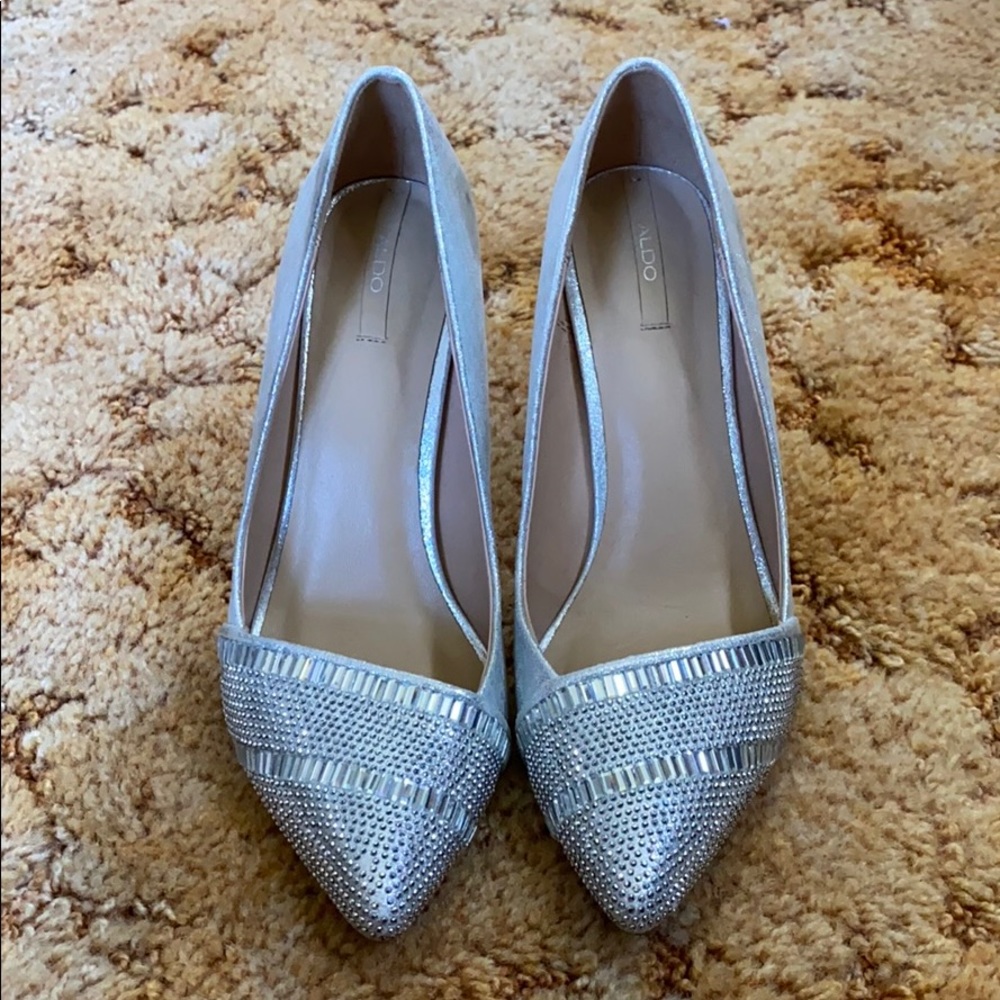Metallic Aldo heels